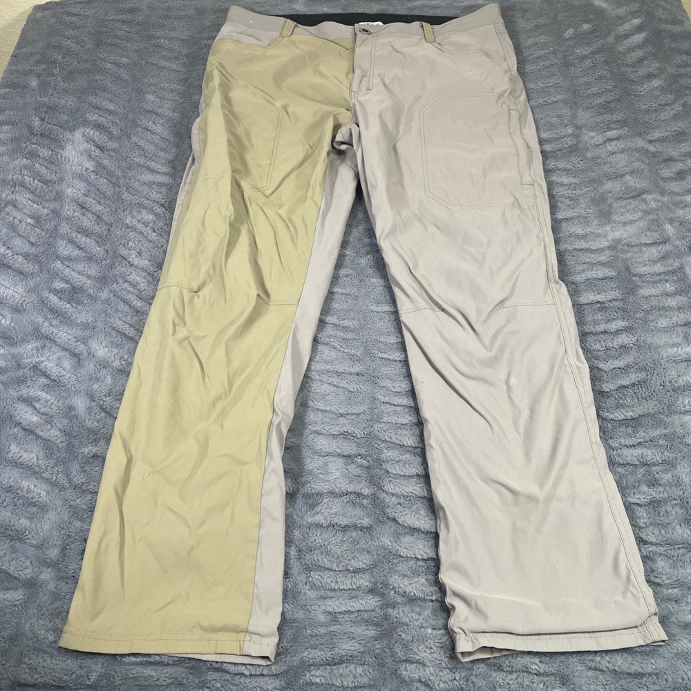 Orvis Classic Collection Mens 40x32 Two-Tone Gray Khaki Hiking Pants Stretch